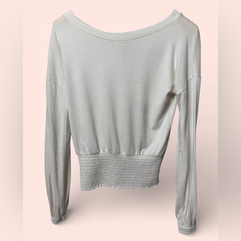Abercrombie & Fitch Cream Long Sleeve Top